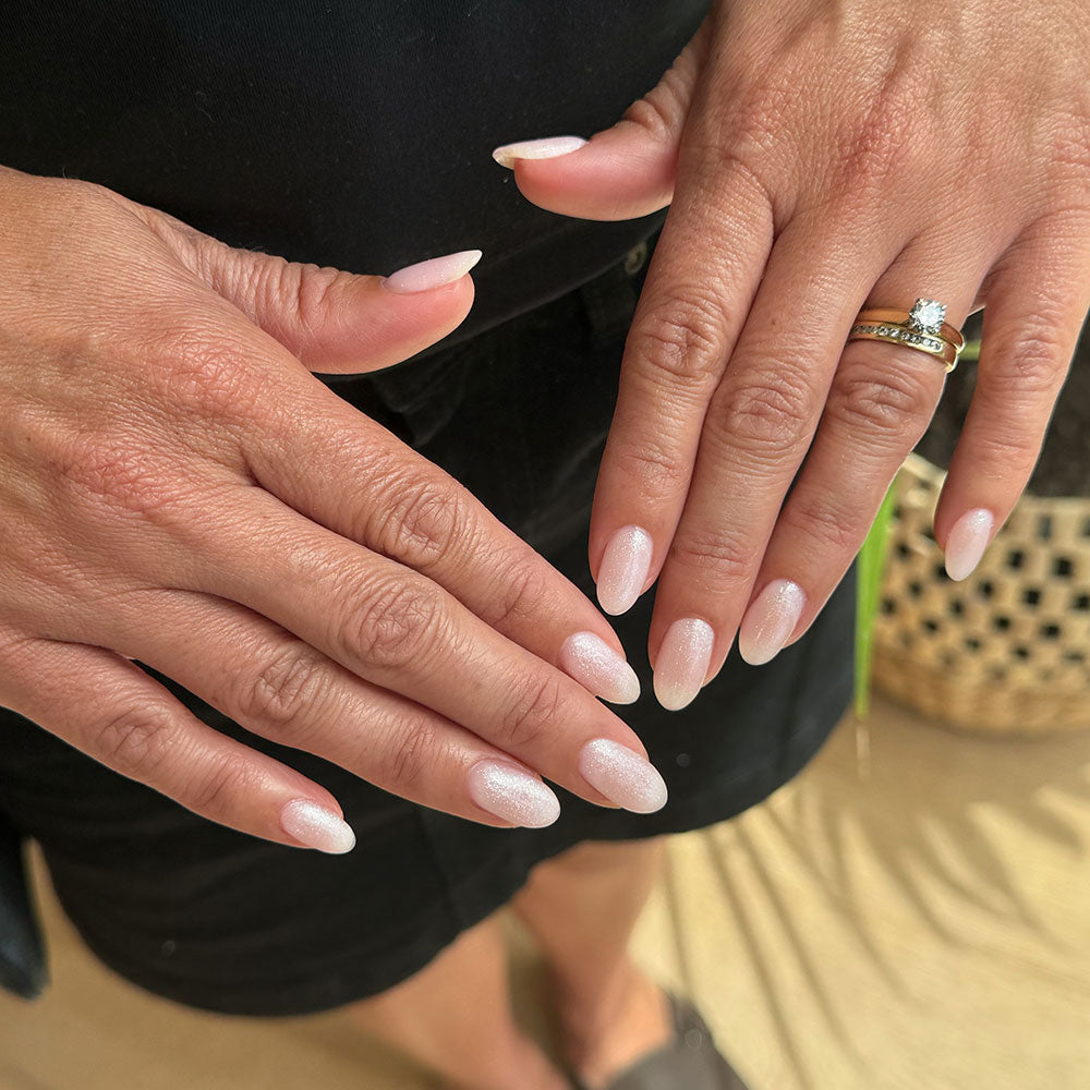 Gelous Shimmer Top Coat gel nail polish - photographed in New Zealand