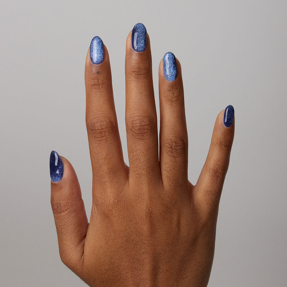 Gelous Velvet Azure gel nail polish - photographed in New Zealand on model