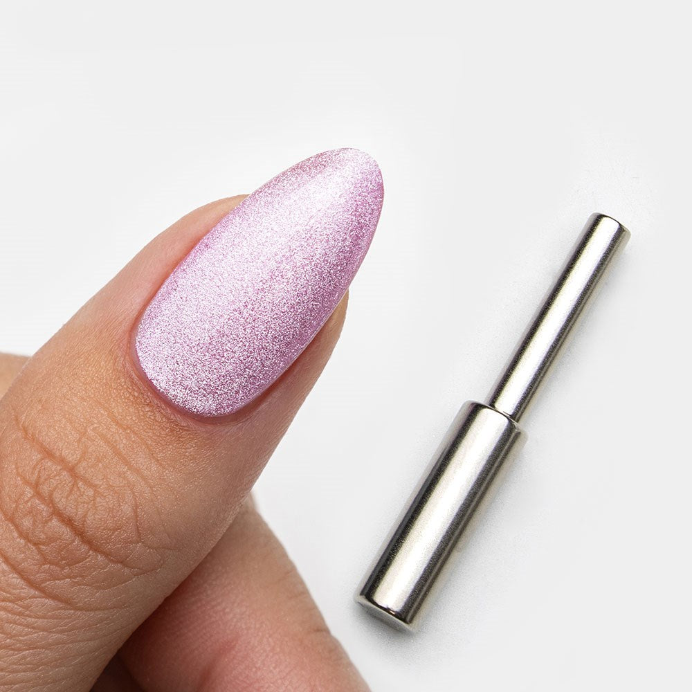 Gelous Velvet Blush HEMA & TPO Free gel nail polish swatch and magnet - photographed in New Zealand