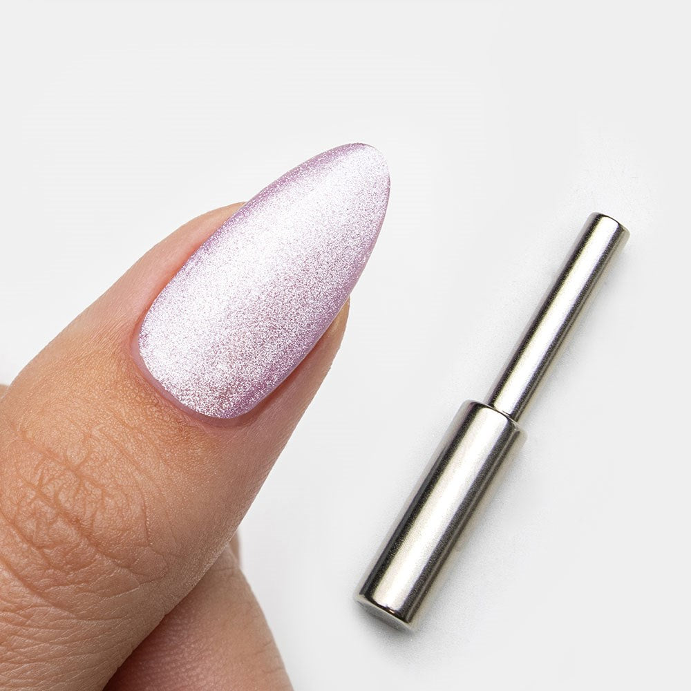 Gelous Velvet Dream HEMA & TPO Free gel nail polish swatch and magnet - photographed in New Zealand on model