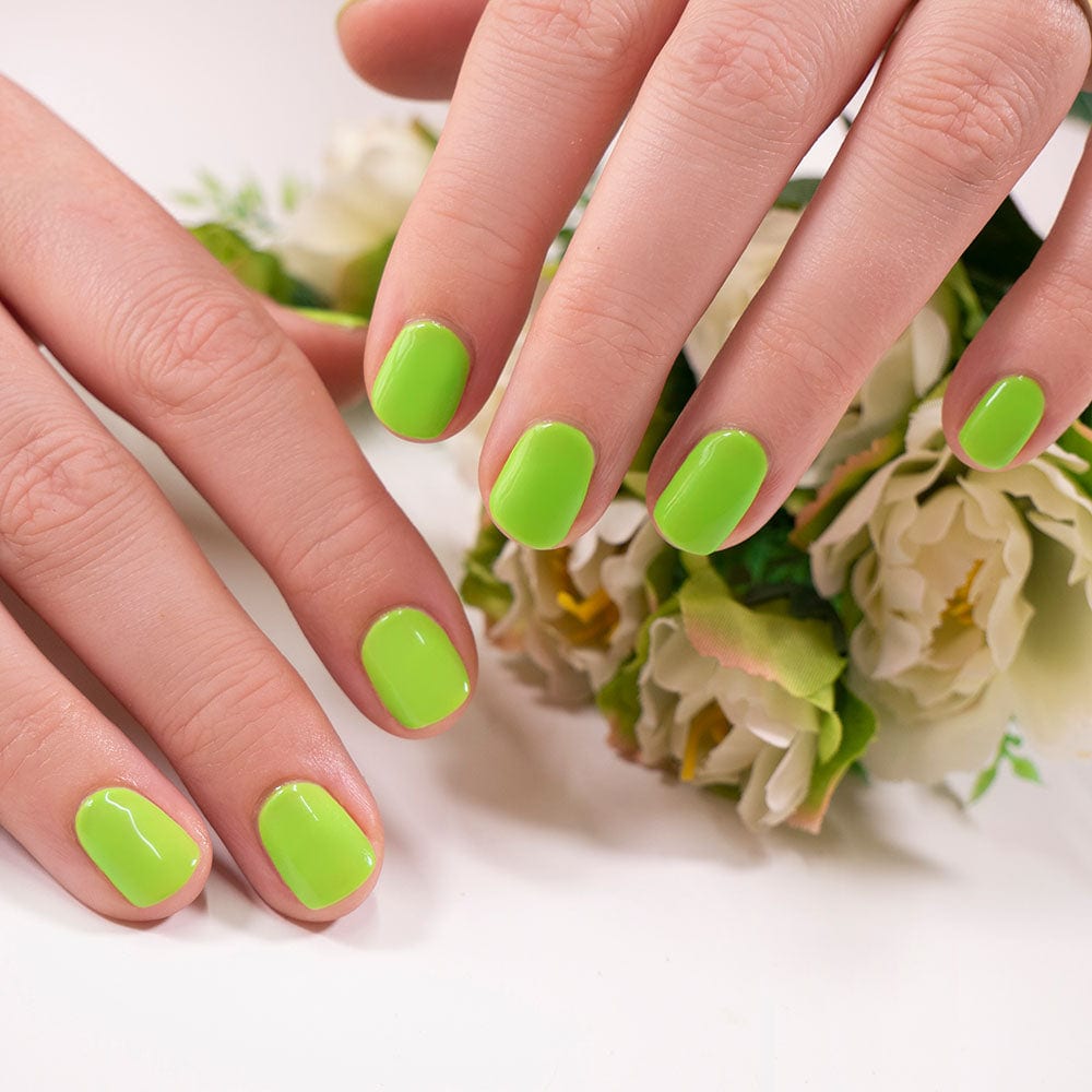 Gelous Appletini gel nail polish - photographed in New Zealand on model