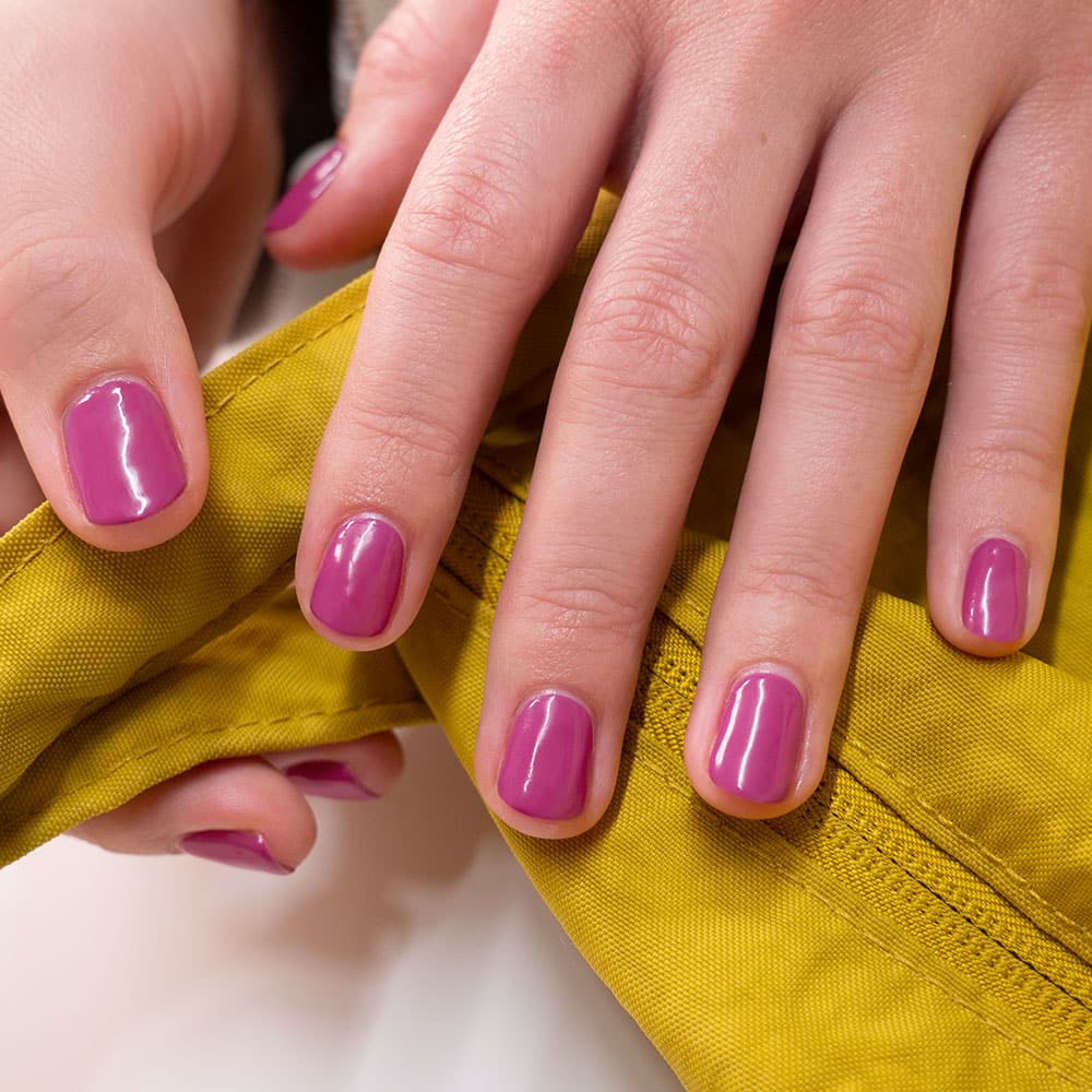 Gelous Berry Crush gel nail polish - photographed in New Zealand on model