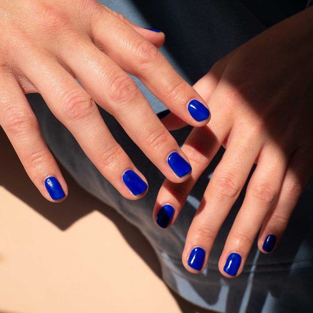 Gelous Cobalt gel nail polish - photographed in New Zealand on model