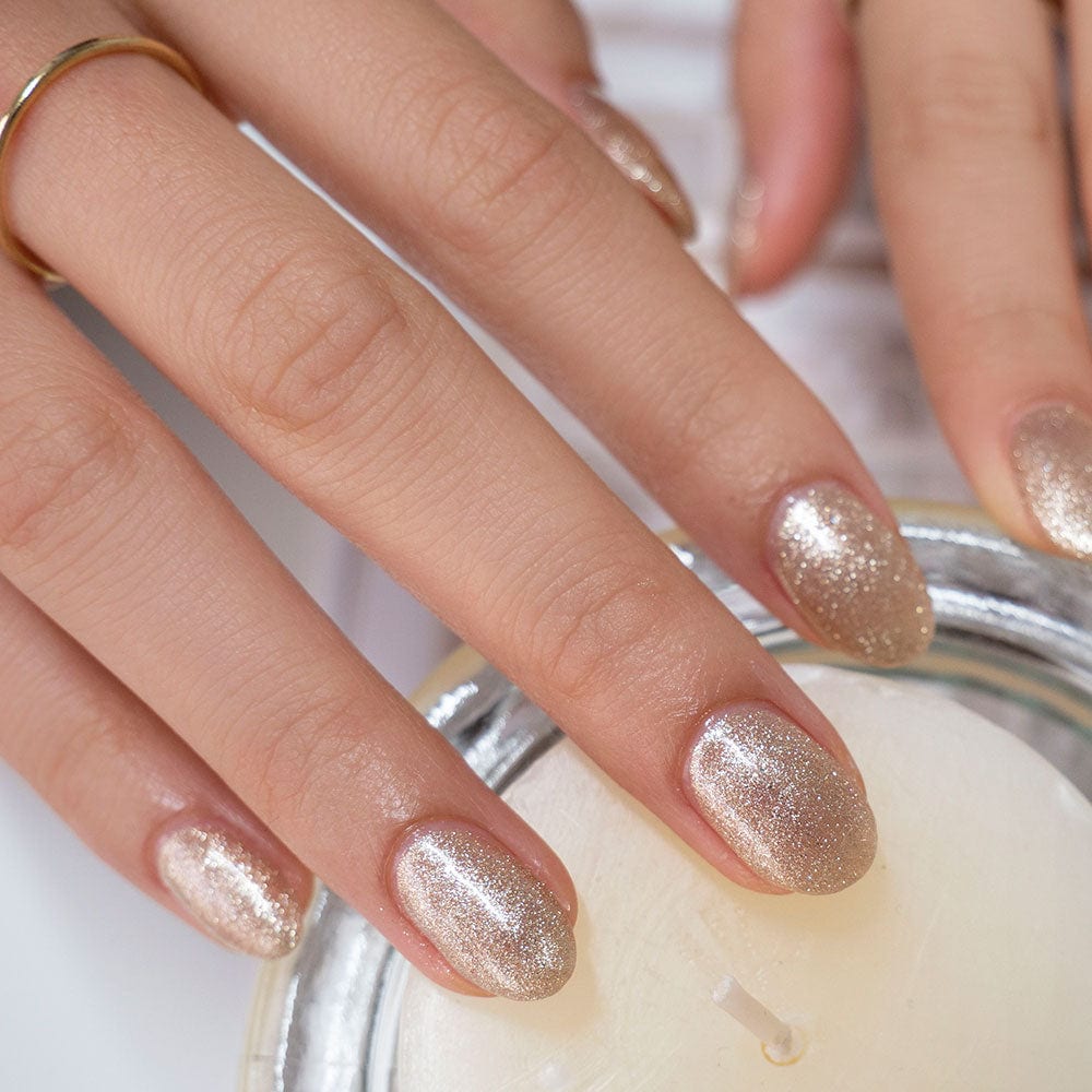 Gelous Champagne Showers gel nail polish - photographed in New Zealand on model