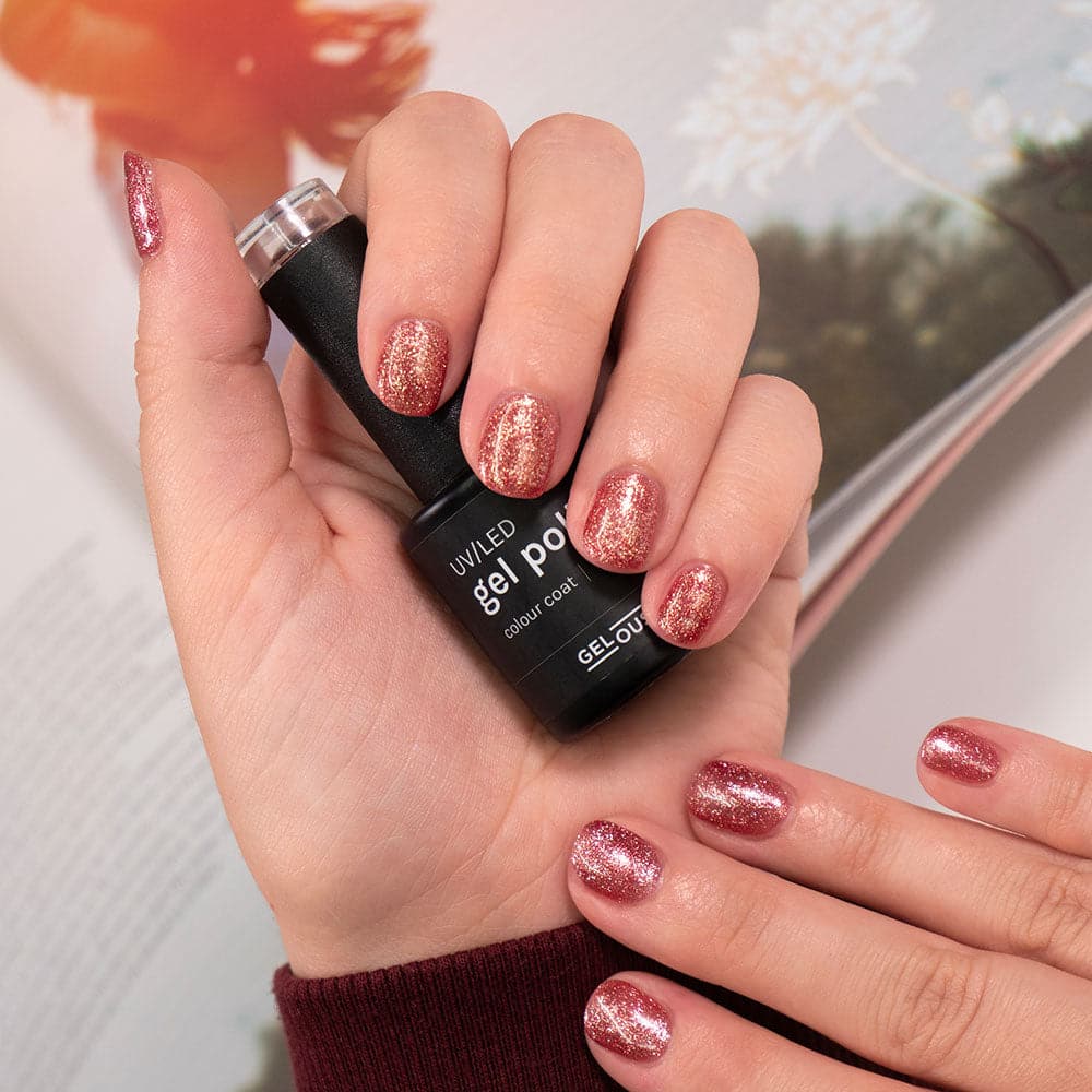 Gelous Sparkling Rose gel nail polish - photographed in New Zealand on model