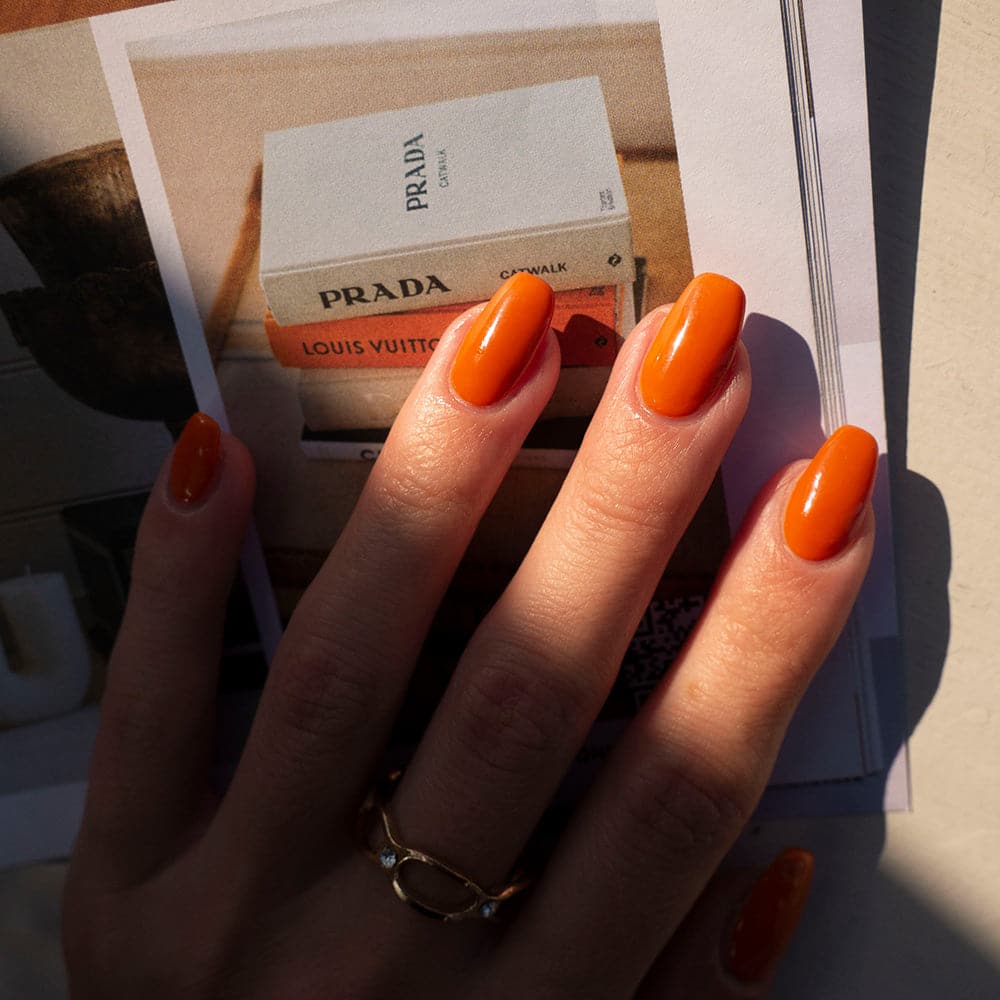 Gelous Wildfire gel nail polish - photographed in New Zealand on model