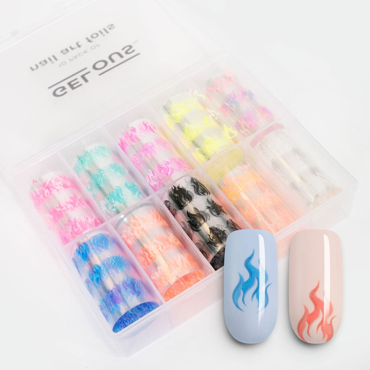 Gelous Pastel Flames Nail Art Foils product photo - photographed in New Zealand