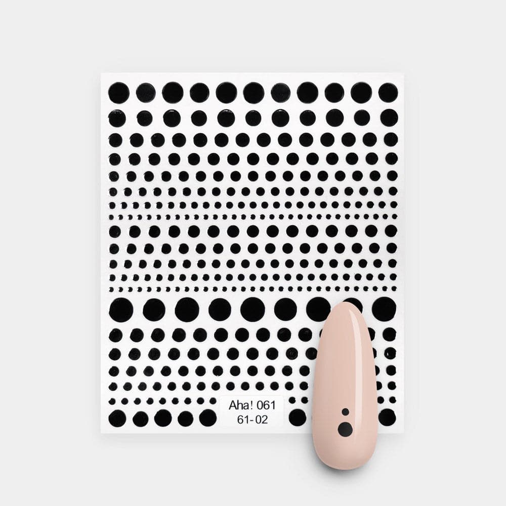 Gelous Black Dots Nail Art Stickers product photo - photographed in New Zealand