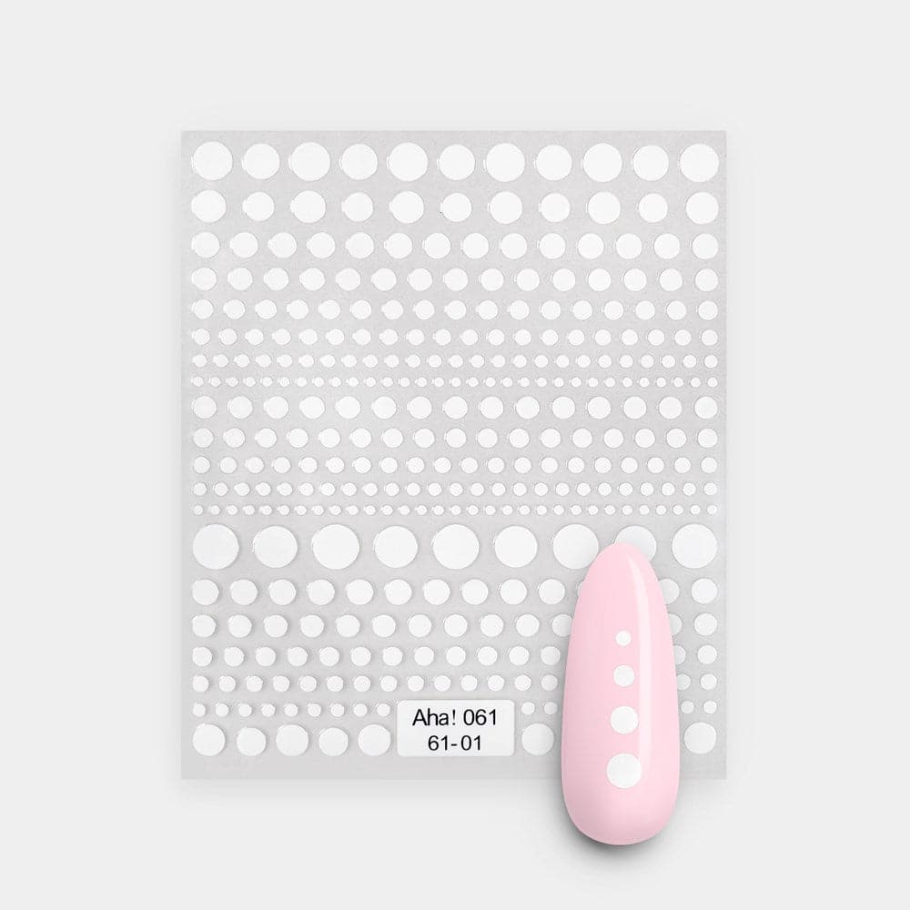 Gelous White Dots Nail Art Stickers product photo - photographed in New Zealand