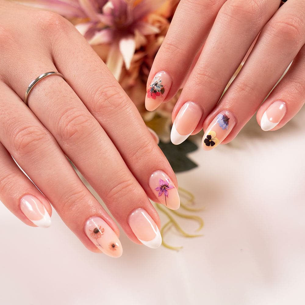 Gelous Bouquet Nail Art Stickers - photographed in New Zealand on model