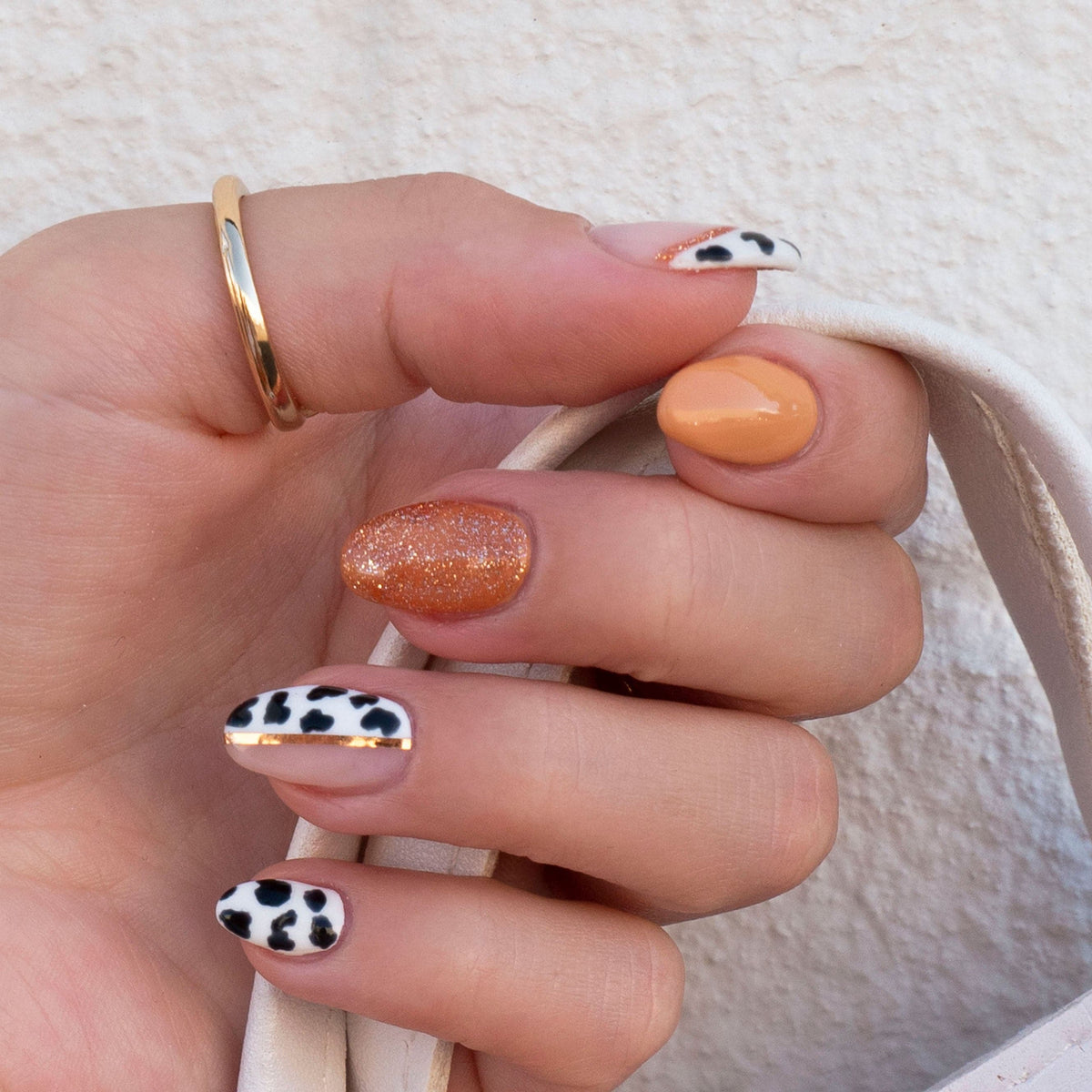Copper Nail Art Striping Tape - photographed in New Zealand on model