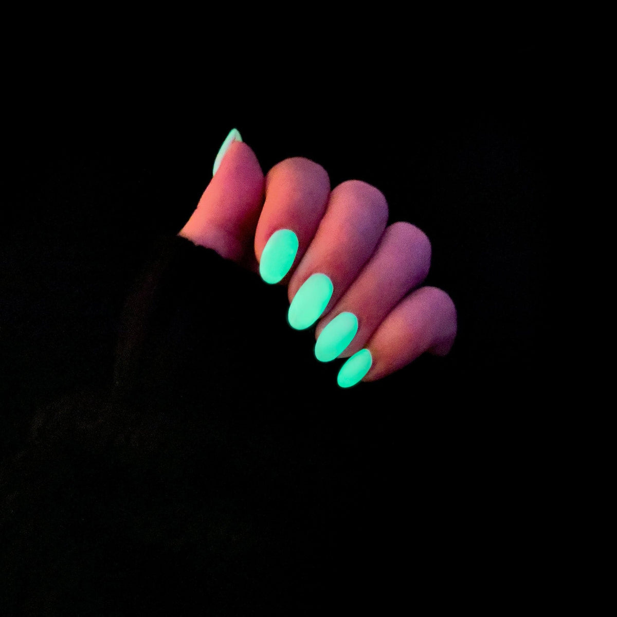 Glow in the Dark Top Coat - photographed in New Zealand on model