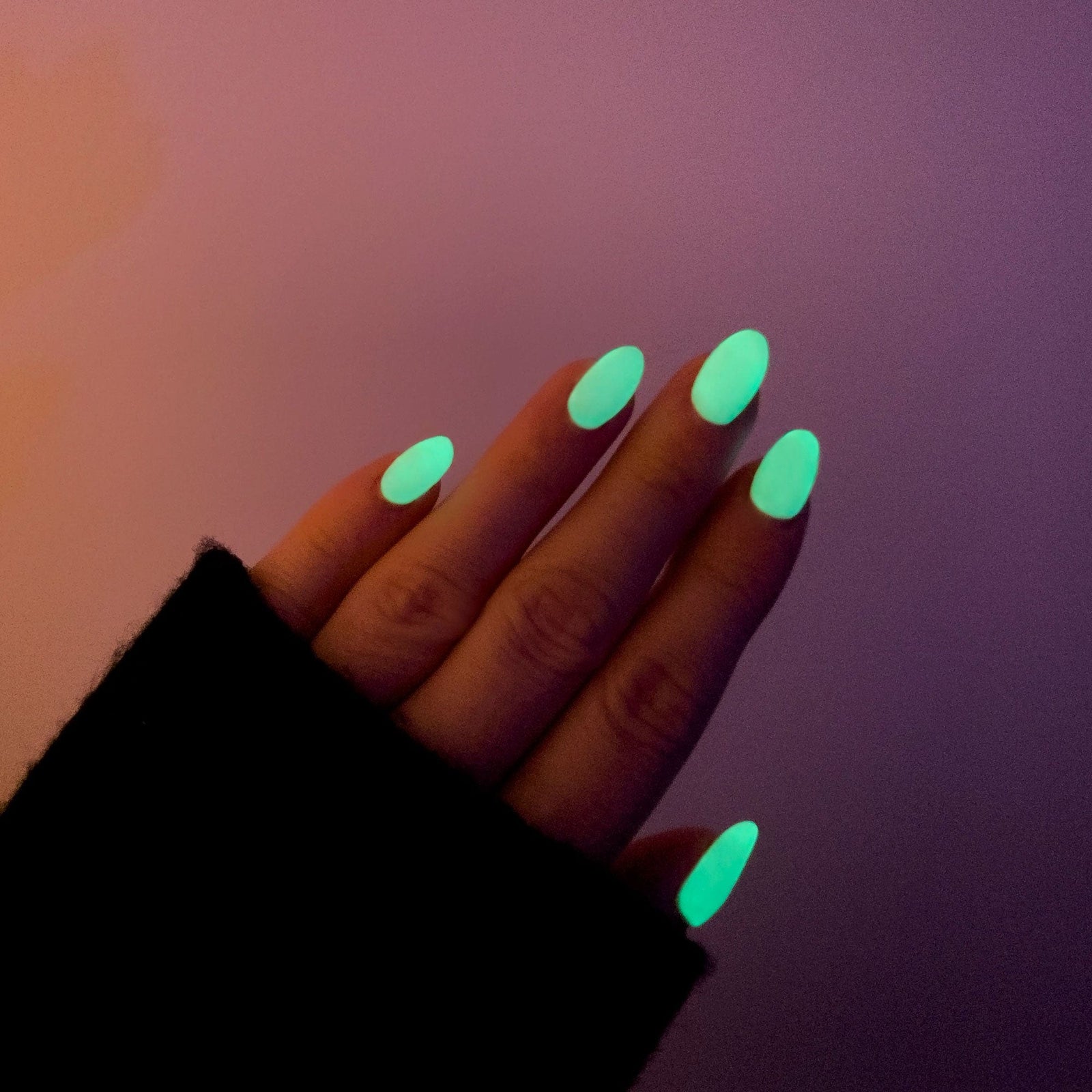Glow in the Dark Top Coat - photographed in New Zealand on model